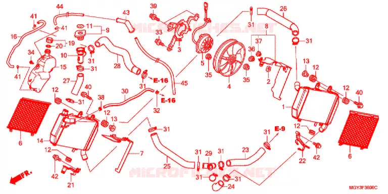 RADIATOR Honda MOTO 800 CROSSRUNNER 2012  VFR800XC