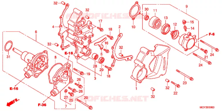 WATERPOMP Honda MOTO 800 CROSSRUNNER 2012  VFR800XC