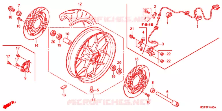 VOOR WIEL Honda MOTO 1000 CBR 2012  CBR1000RAC