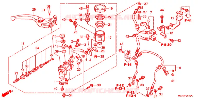 REMPOMP VOOR Honda MOTO 1000 CBR 2012  CBR1000RAC