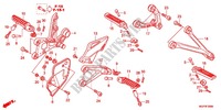 OPSTAP/KICKARM/ WISSEL PEDAAL voor Honda CBR 1000 RR ABS RED 2012