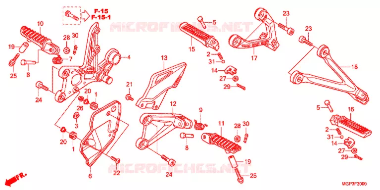 OPSTAP/KICKARM/ WISSEL PEDAAL Honda MOTO 1000 CBR 2014  CBR1000RRE