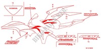 EMBLEEM/STREEP (1) voor Honda CBR 1000 RR FIREBLADE ABS 2009