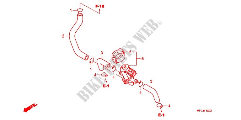 GAS RECYCLINGSYSTEEM voor Honda CBR 1000 RR ABS REPSOL 2009