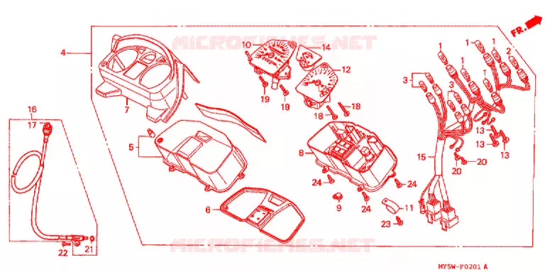 COMBINATIEMETER (2) Honda MOTO 500 CB 2000  CB500Y