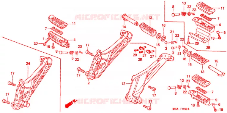 OPSTAP/KICKARM/ WISSEL PEDAAL Honda MOTO 500 CB 2000  CB500Y