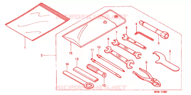 GEREEDSCHAP/ACCUVAK Honda MOTO 500 CB 2000  CB500Y
