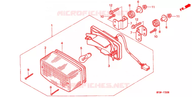 ACHTERLICHT(2) Honda MOTO 500 CB 2000  CB500Y