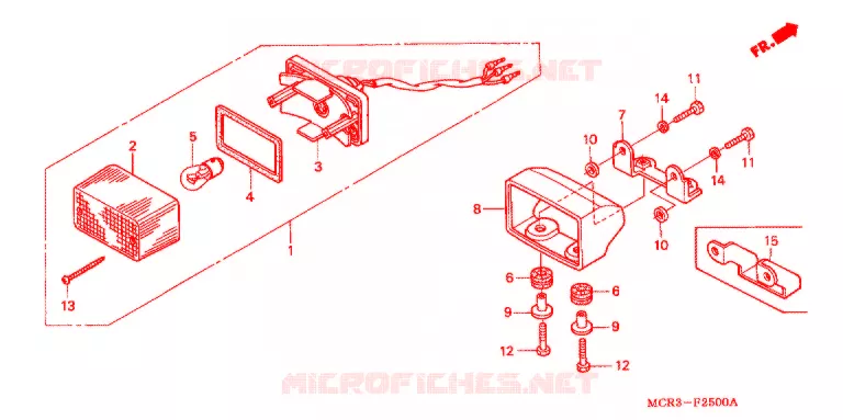 ACHTERLICHT(2) Honda MOTO 750 SHADOW 2001  VT750DC1