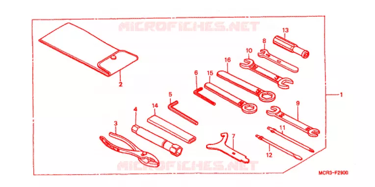 GEREEDSCHAP/ACCUVAK Honda MOTO 750 SHADOW 2001  VT750DC1