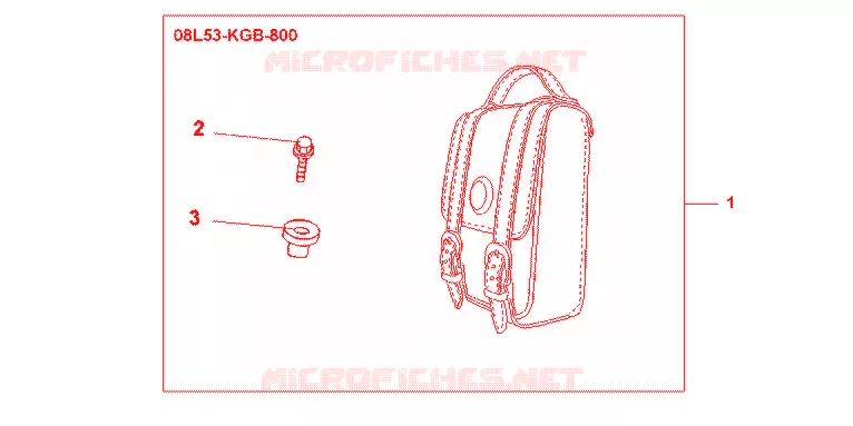 TAS VOOR RUGSTEUN Honda MOTO 750 SHADOW 2001  VT750DC1