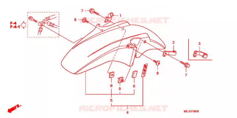 VOORSPATBORD Honda MOTO 1300 CB 2007  CB1300SA7