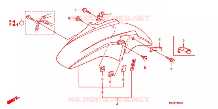 VOORSPATBORD Honda MOTO 1300 CB 2007  CB1300SA7