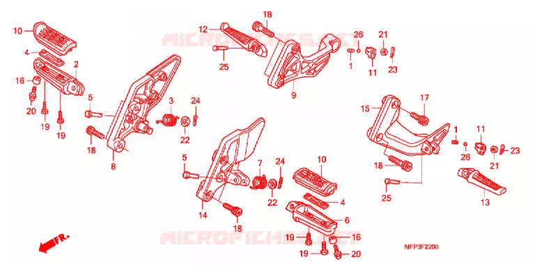 OPSTAP/KICKARM/ WISSEL PEDAAL Honda MOTO 1300 CB 2008  CB1300SA8