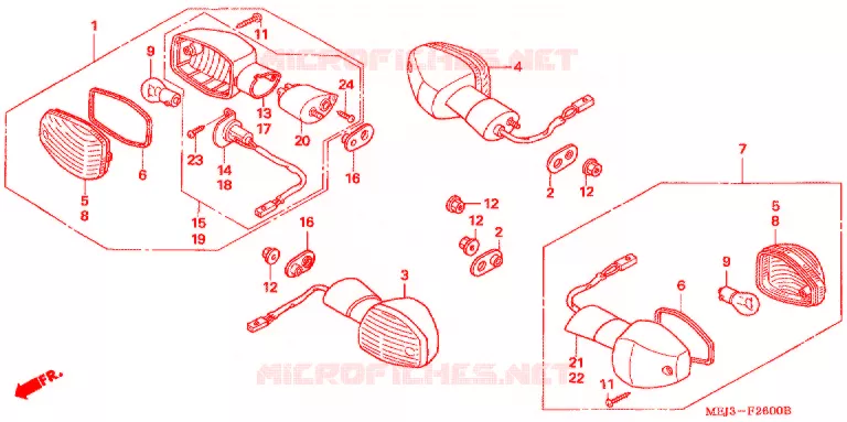 KNIPPERLICHT(2) Honda MOTO 1300 CB 2005  CB1300A5