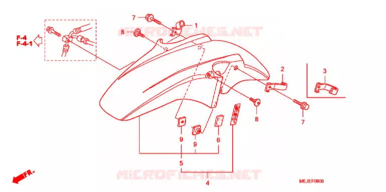 VOORSPATBORD Honda MOTO 1300 CB 2007  CB1300A7