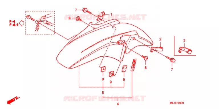 VOORSPATBORD Honda MOTO 1300 CB 2007  CB1300A7