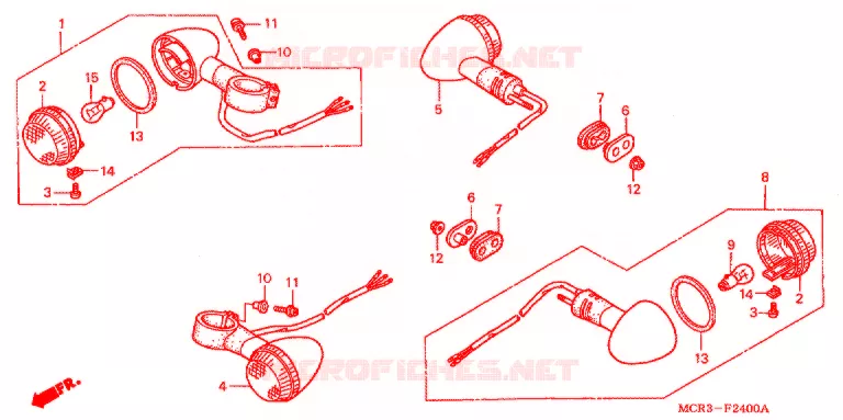 KNIPPERLICHT(2) Honda MOTO 750 VT 2002  VT750DC2