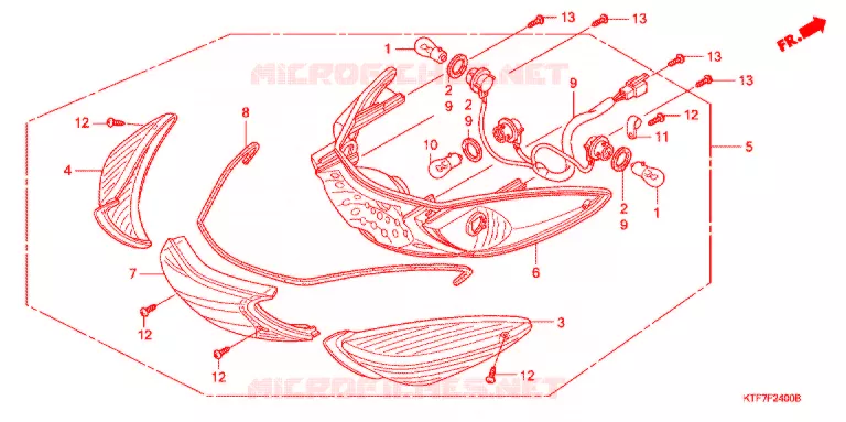 ACHTER COMBINATIE LICHT Honda SCOOTER 150 SH 2008  SH150R8