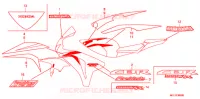 EMBLEEM/STREEP (1) voor Honda CBR 1000 RR FIREBLADE 2009