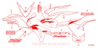 EMBLEEM/STREEP (2) voor Honda CBR 1000 RR FIREBLADE 2009