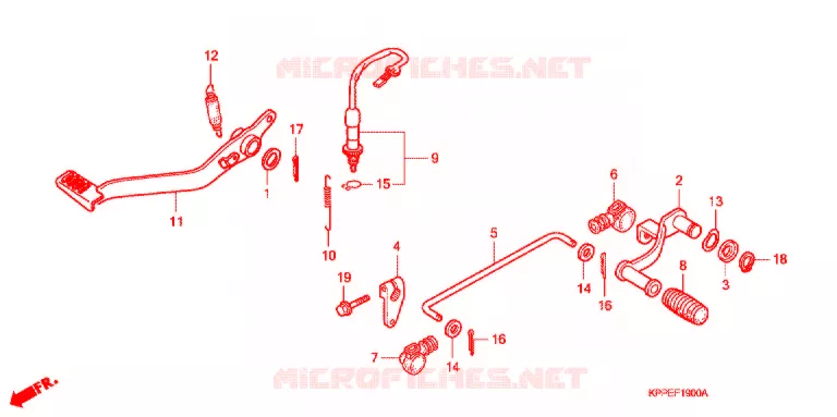 HOOFD STANDAARD/REMPEDAAL Honda MOTO 125 CBR 2009  CBR125RW9