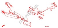 HOOFD STANDAARD/REMPEDAAL voor Honda VT 1300 FURY ABS 2011