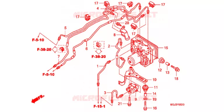 VOORREM HOOFDCILINDER/ABS MODULATOR Honda MOTO 1000 CBF 2010  CBF1000FAA
