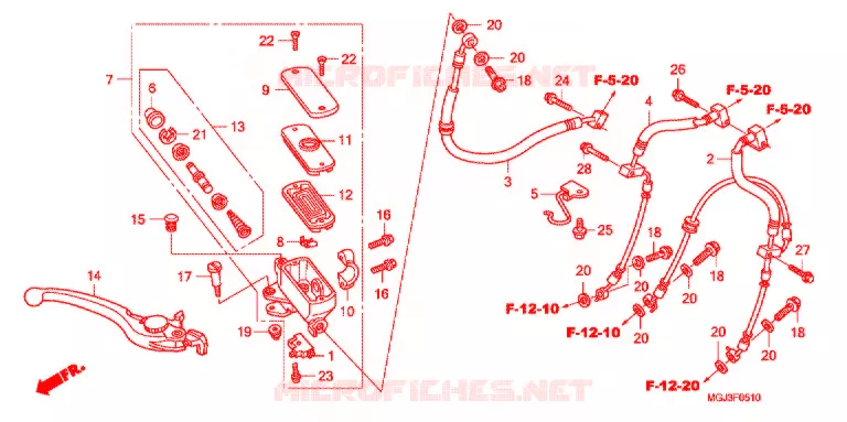 REMPOMP VOOR (CBF1000FA/FS/FT) Honda MOTO 1000 CBF 2011  CBF1000FAA