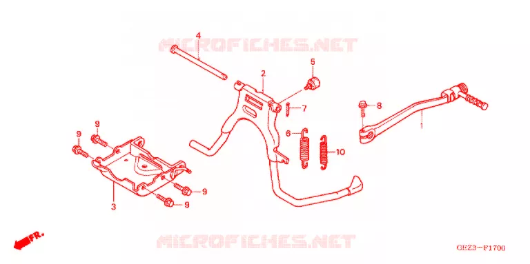 STANDAARD/TRAP PEDAAL Honda SCOOTER 50 ZOOMER 2004  NPS505