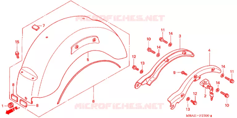 ACHTER STROOMLIJNKAP Honda MOTO 750 SHADOW 2003  VT750C1