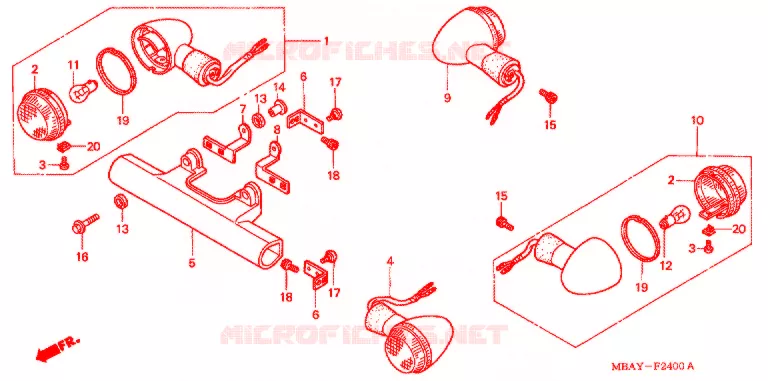 KNIPPERLICHT(2) Honda MOTO 750 SHADOW 2002  VT750C1