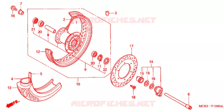VOOR WIEL Honda MOTO 750 SHADOW 2002  VT750C1