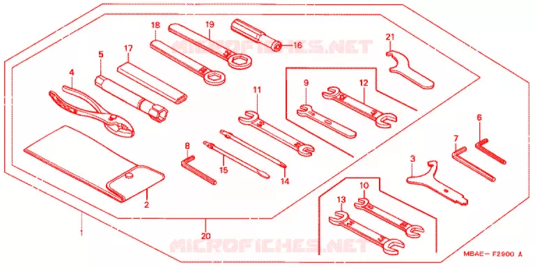 GEREEDSCHAP/ACCUVAK Honda MOTO 750 SHADOW 2001  VT750C21