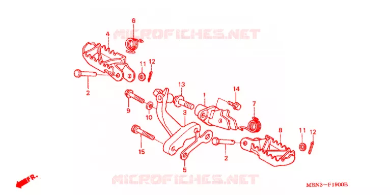 OPSTAP/KICKARM/ WISSEL PEDAAL Honda MOTO 650 XR 2005  XR650R5