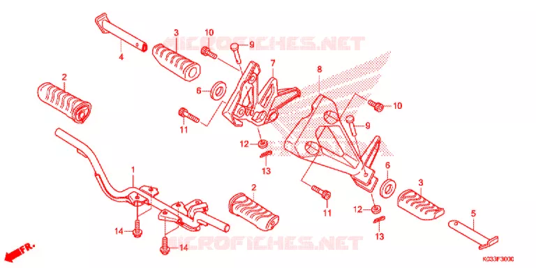 OPSTAP/KICKARM/ WISSEL PEDAAL Honda MOTO 110 WAVE 2011  AFS1101SHC