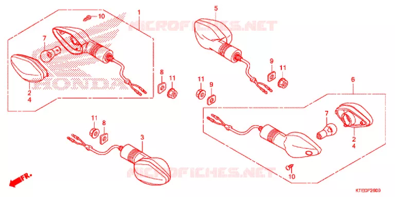 KNIPPERLICHT(2) Honda MOTO 125 CBF 2012  CBF125C