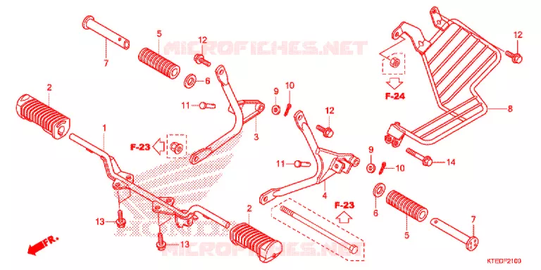 OPSTAP/KICKARM/ WISSEL PEDAAL Honda MOTO 125 CBF 2012  CBF125MCC