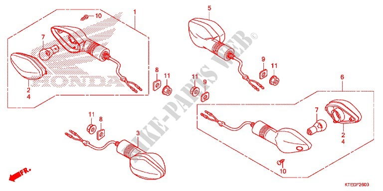 KNIPPERLICHT(2) voor Honda CBF 125 2012