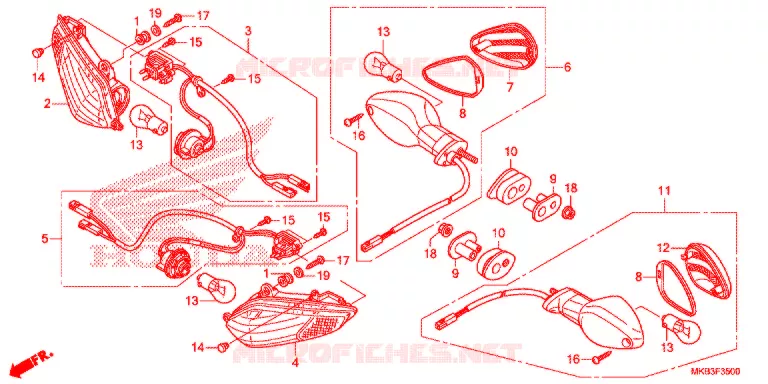 KNIPPERLICHT(2) Honda MOTO 1000 CBR 2016  CBR1000RAG