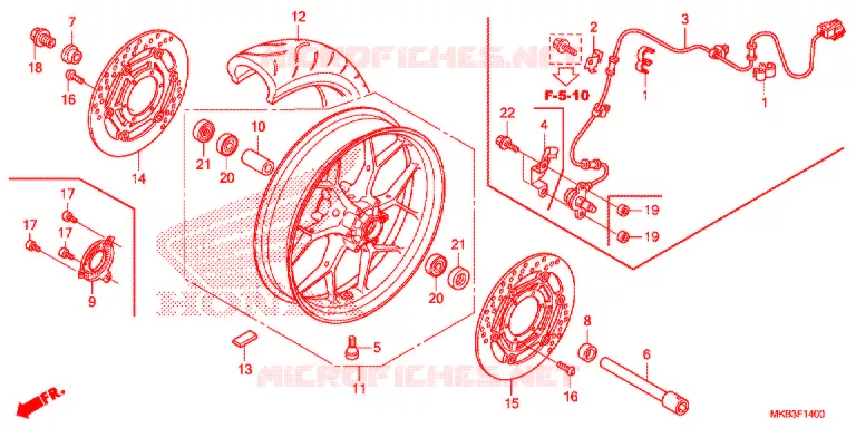 VOOR WIEL Honda MOTO 1000 CBR 2016  CBR1000RAG