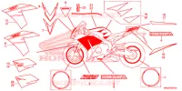EMBLEEM/STREEP (2) voor Honda CBR 1000 WHITE 2016