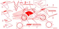 EMBLEEM/STREEP (2) voor Honda CBR 1000 RR SP ABS TRICOLOR 2016