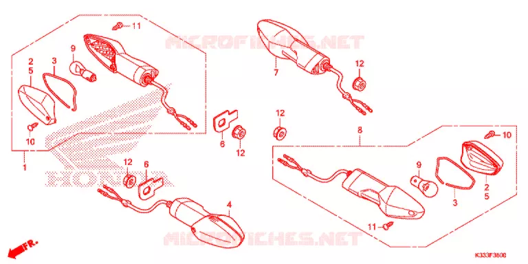KNIPPERLICHT(2) Honda MOTO 250 CBR 2016  CBR250RAG