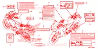 WAARSCHUWINGSLABEL(1) voor Honda CBR 300 ABS 2016