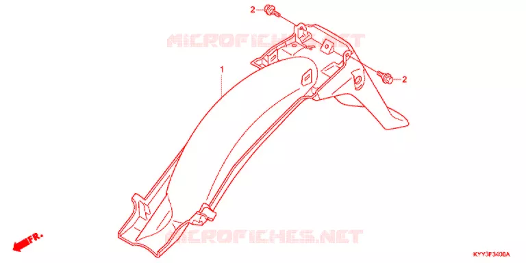 ACHTERSPATBORD  (1) Honda MOTO 125 ACE 2015  CGX125SHF