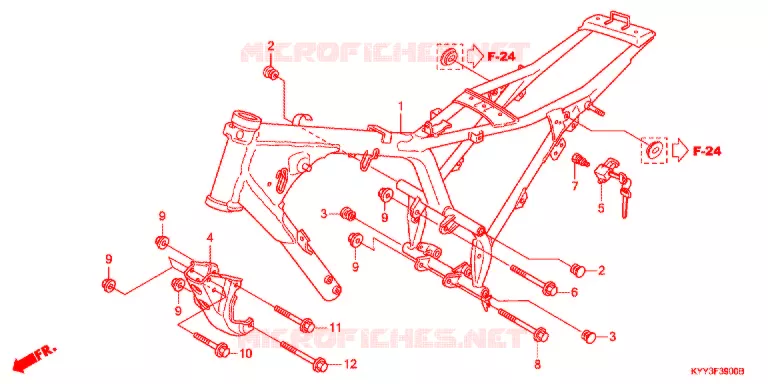 FRAME CHASSIS (1) Honda MOTO 125 ACE 2015  CGX125SHF