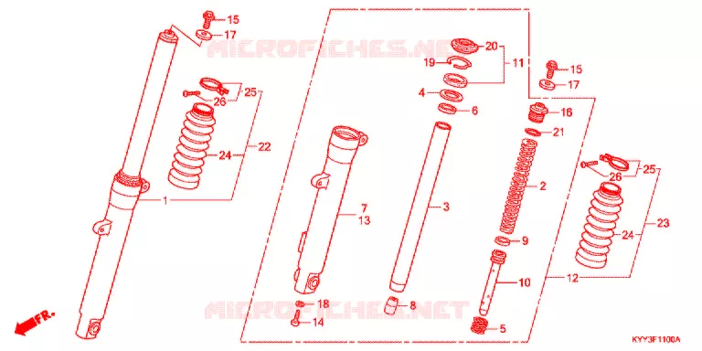 VOOR VORK Honda MOTO 125 ACE 2015  CGX125SHF