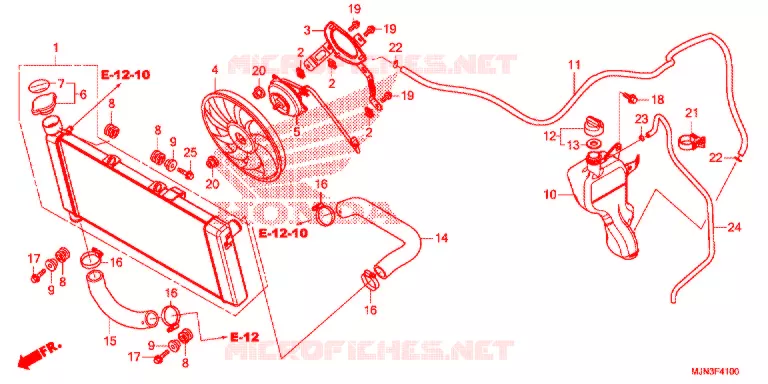 RADIATOR Honda MOTO 1300 CTX 2015  CTX1300AF