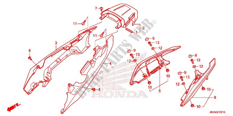 ZITTING/ZITTING KAP voor Honda NC 750 S ABS 2016